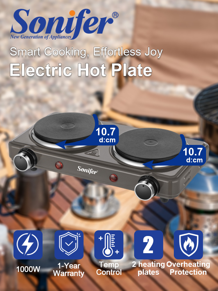 Hot Pot Portable Dual - 더블 버너 전기 스토브 Sonifer SF-3068