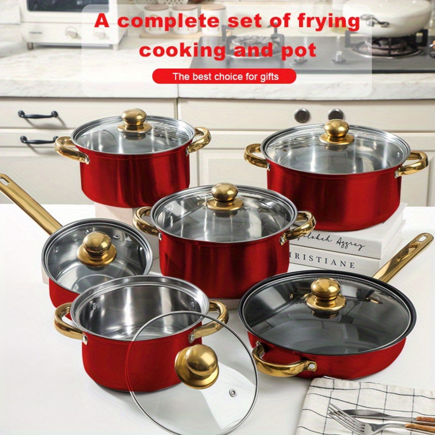 Paella Pan Steel - 12피스 스테인리스 스틸 주방용품 세트, 다양한
