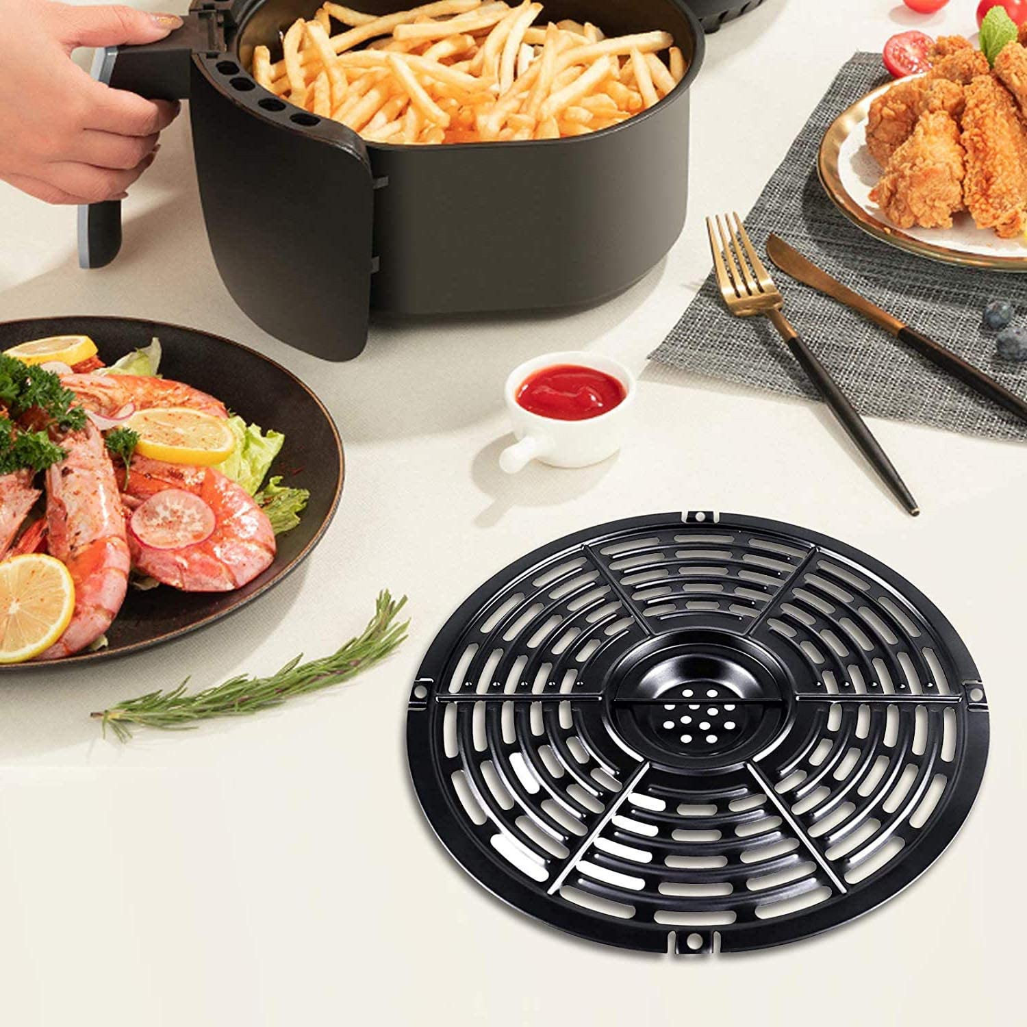 에어 프라이어 바구니 교체 그릴 팬 오븐 베이킹 도구  - Paella Pan Steel 리뷰 및 가격