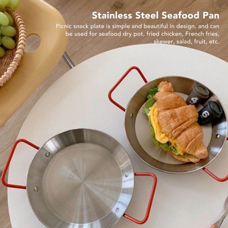 해산물 밥솥 화상 방지 두꺼운 스테인리스 스틸 요리용  - Paella Pan Steel 리뷰 및 가격