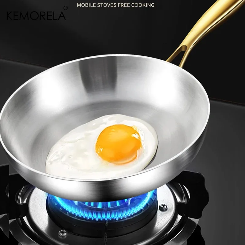 3개/세트 316 스테인리스 스틸 골드 핸들 프라이팬  - Paella Pan Steel 리뷰 및 가격